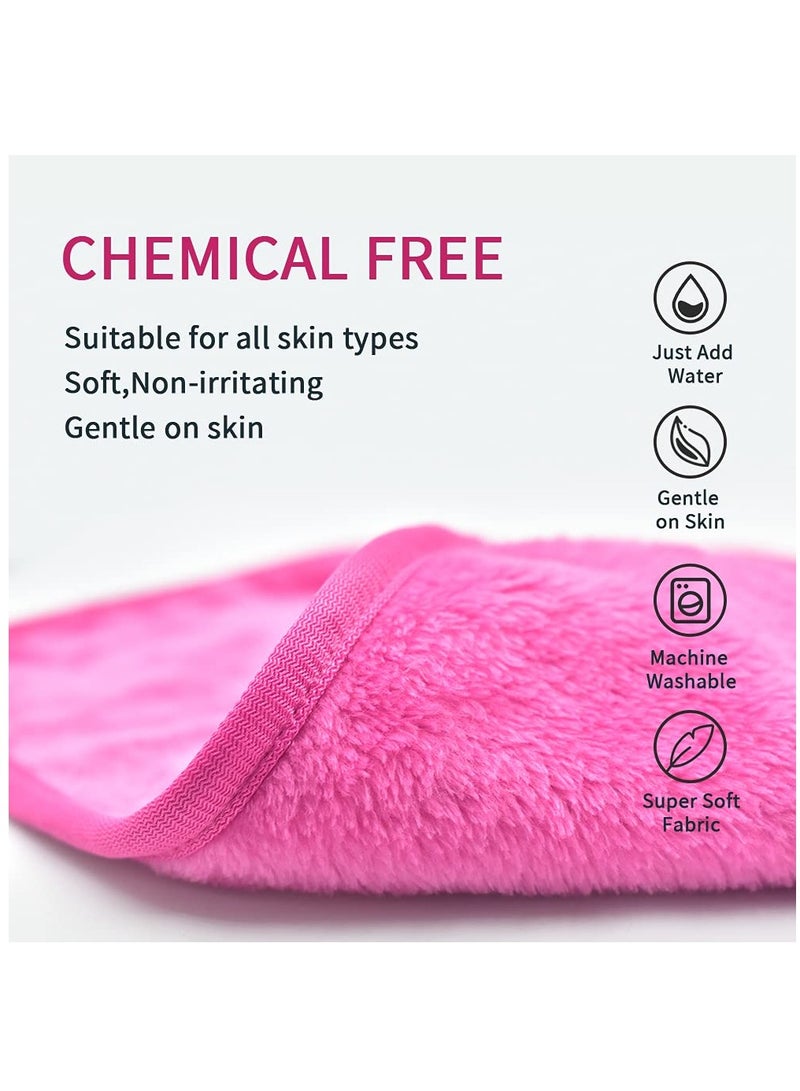 Makeup Remover Cloths Microfiber Reusable Fast Drying Washcloth, Face Towels for Women (4 Count)