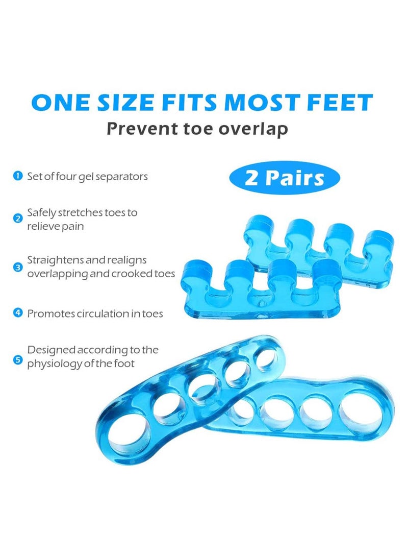 Toe Stretcher and Separator Gel Kit - 8 Pcs Bunion Relief, Effective Treatment for Hammer Toe and Hallux Valgus, Alleviates Pain, Suitable for Women and Men