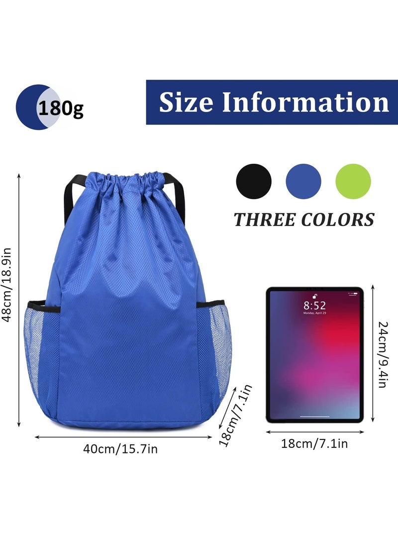 Sports Gym Bag, Drawstring Waterproof Bags,Oxford fabric Backpack Bags for men and women, for Sports School Beach Holidays Swimming Trave, 40*48cm