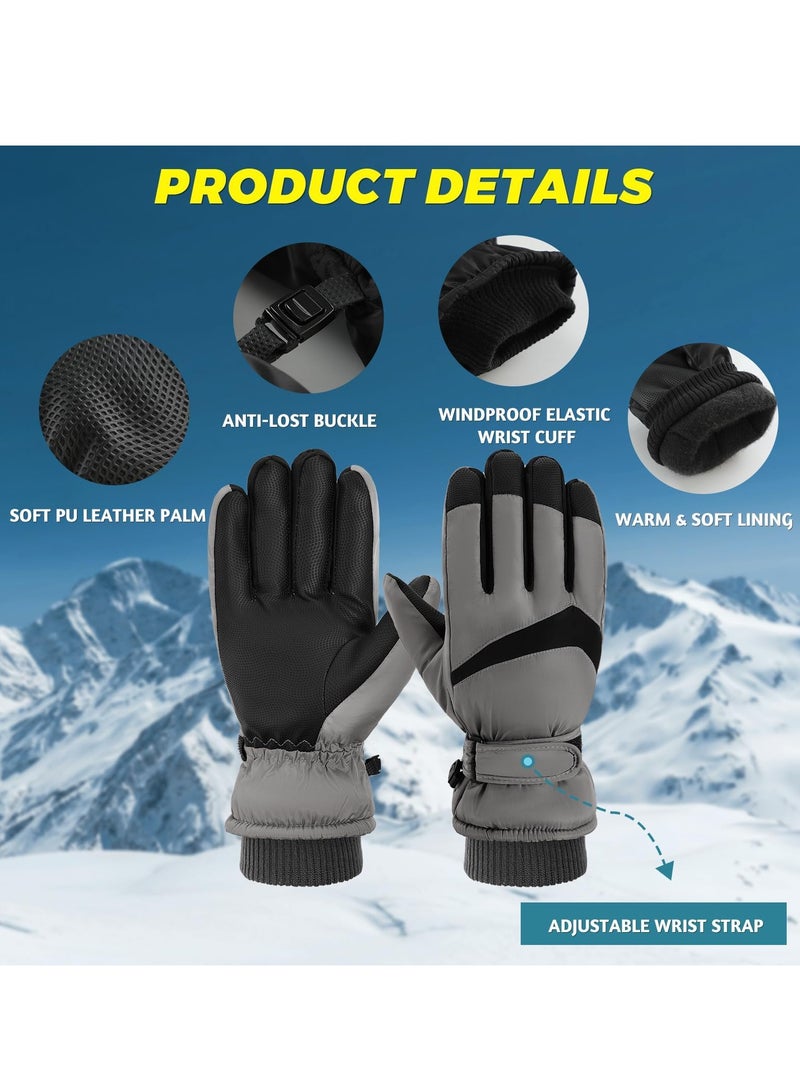 Winter Gloves for Men Women - Wool Fleece Liner Touchscreen Gloves, Thermal Warm Winter Gloves for Cold Weather