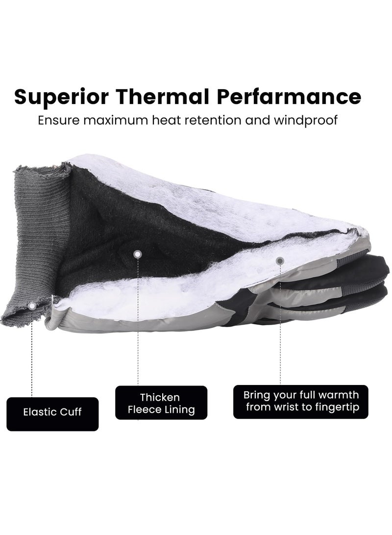 Winter Gloves for Men Women - Wool Fleece Liner Touchscreen Gloves, Thermal Warm Winter Gloves for Cold Weather
