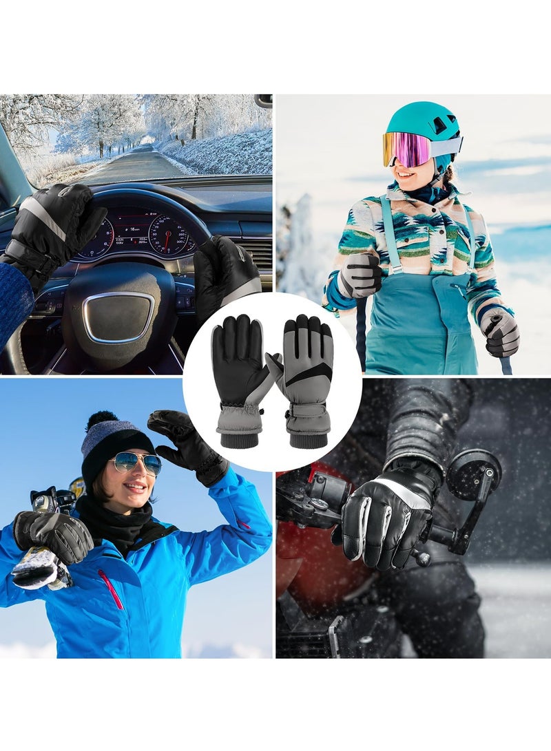 Winter Gloves for Men Women - Wool Fleece Liner Touchscreen Gloves, Thermal Warm Winter Gloves for Cold Weather