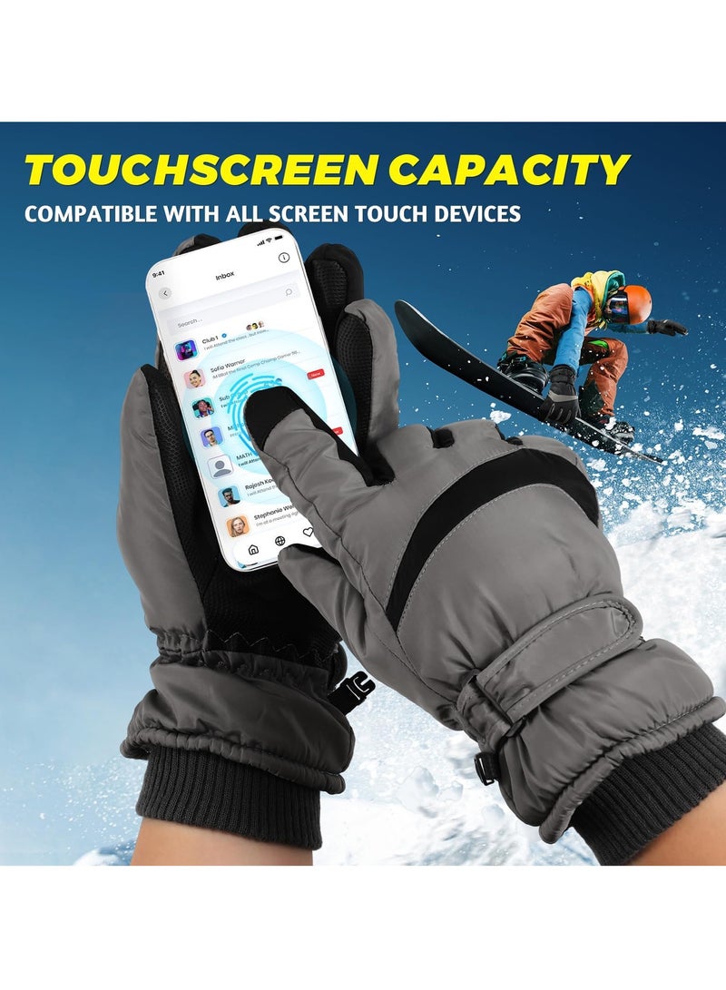 Winter Gloves for Men Women - Wool Fleece Liner Touchscreen Gloves, Thermal Warm Winter Gloves for Cold Weather