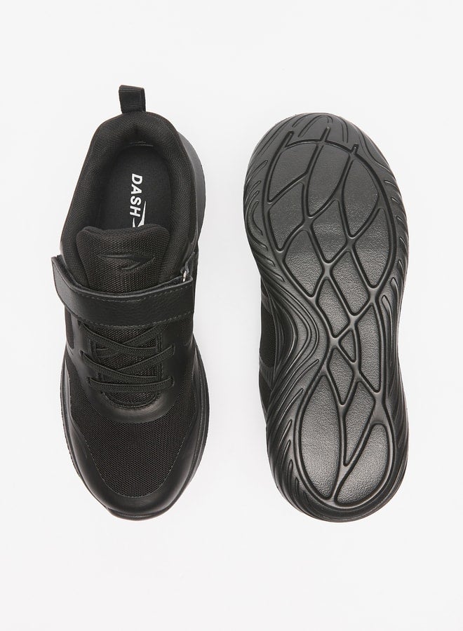 Kids' Textured Hook and Loop Closure Sports Shoes