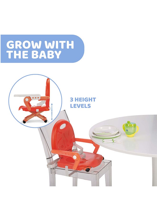 Pocket Snack Booster Seat 6M-3Y, Poppy Red