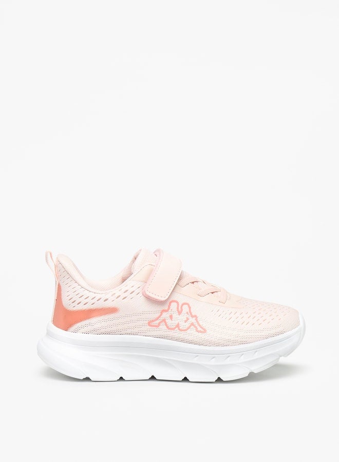 Girl's Mesh Detail Sneakers with Hook and Loop Closure