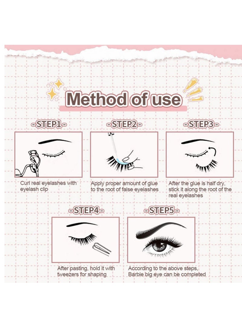 Eyelash Glue for False Lashes Super Strong Hold Waterproof Clear Lash Glue Latex-free Adhesive for Lash Extension