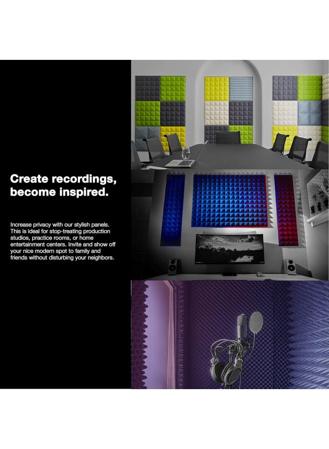 Sonic Acoustics 12 Pack Acoustic Foam Panels 7