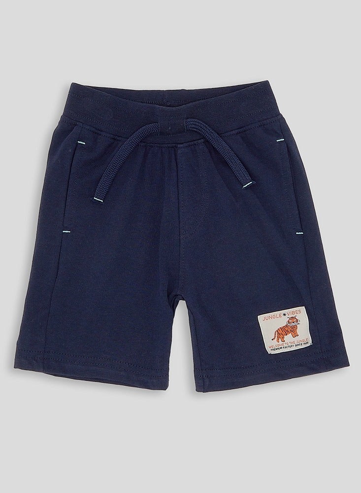 2-Piece Summer Outfit Set Navy & ivory for Baby Boys - T-Shirt & Shorts