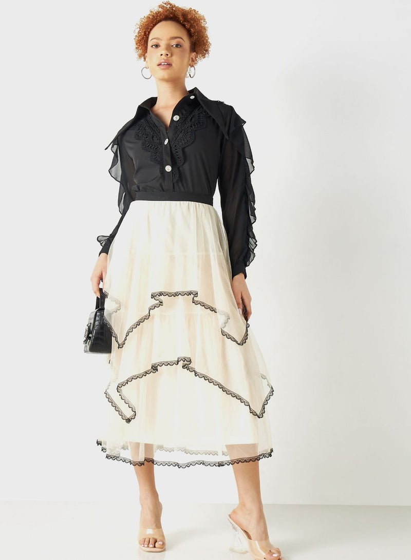 Ruffle Tiered Skirt