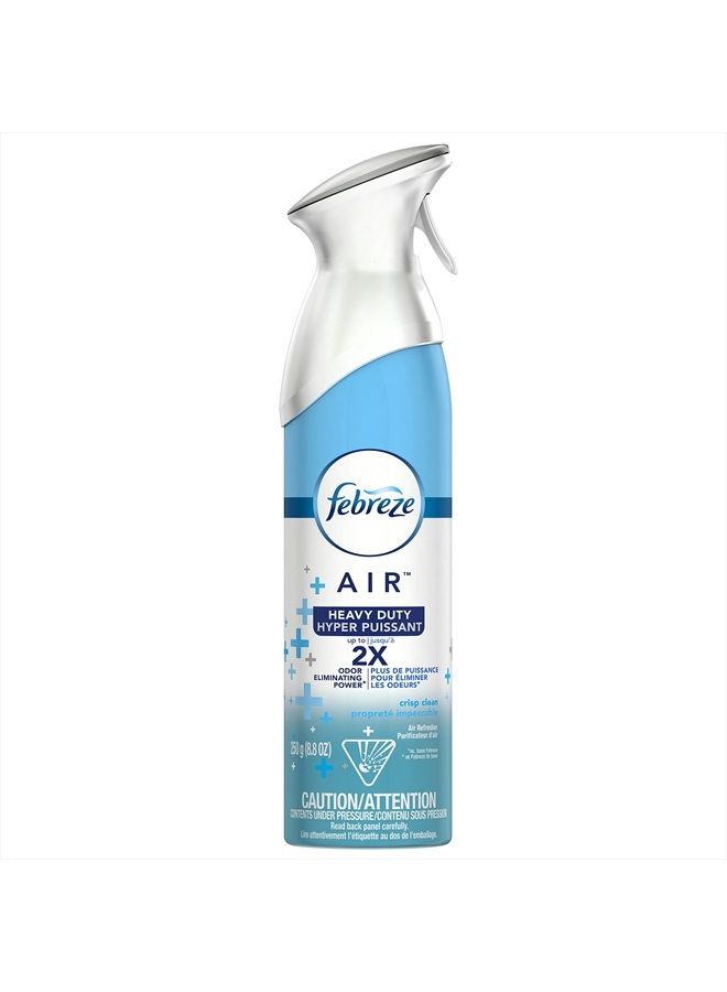 Odor-Eliminating Air Freshener, Heavy Duty Crisp Clean, 8.8 fl oz