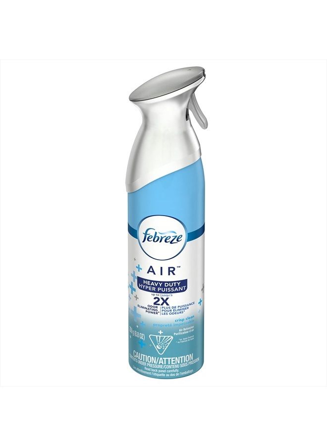 Odor-Eliminating Air Freshener, Heavy Duty Crisp Clean, 8.8 fl oz