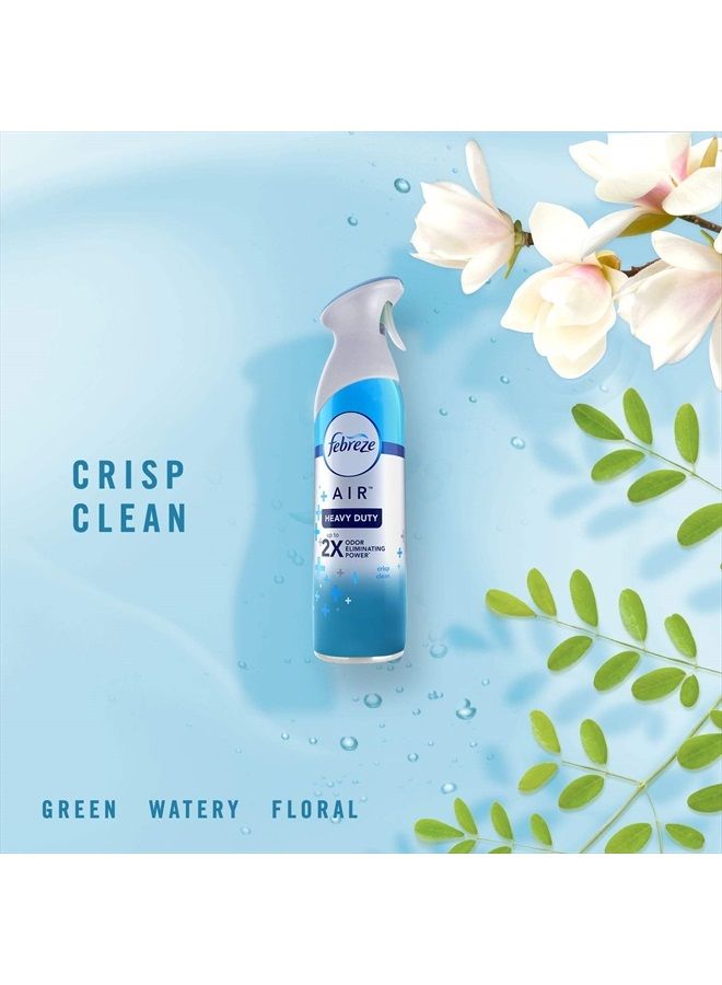 Air Freshener Spray, Air Deodorizer Odor Fighter Spray For Strong Odors, Bathroom Deodorizer, Heavy Duty Crisp Clean Scent, 8.8 Oz (Pack of 3), Bathroom Spray, Air Refresher