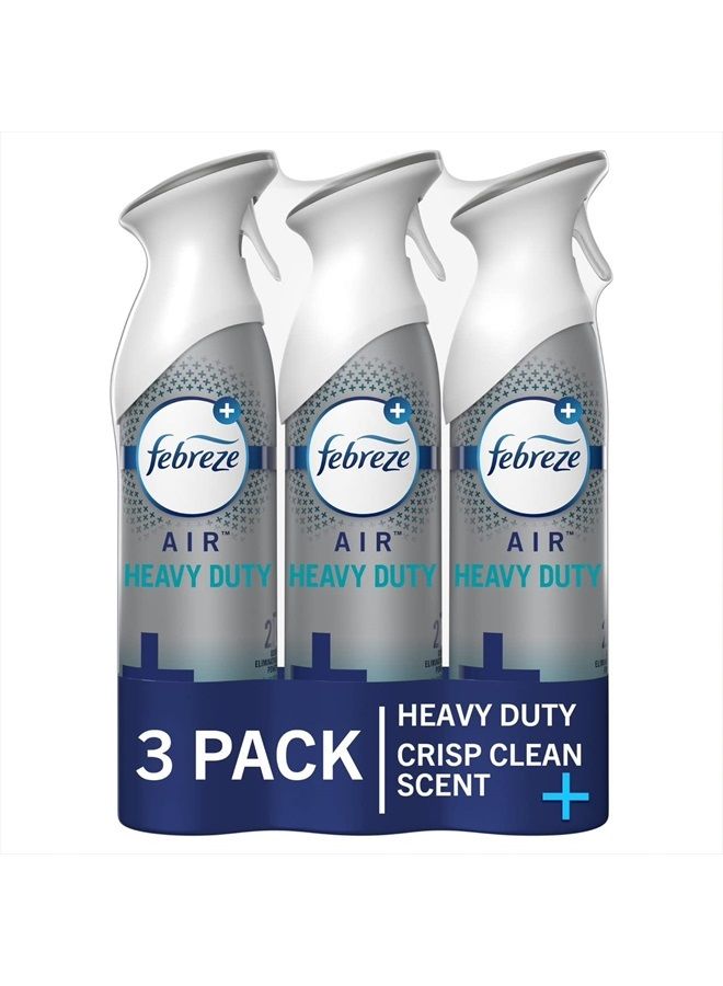 Air Freshener Spray, Air Deodorizer Odor Fighter Spray For Strong Odors, Bathroom Deodorizer, Heavy Duty Crisp Clean Scent, 8.8 Oz (Pack of 3), Bathroom Spray, Air Refresher