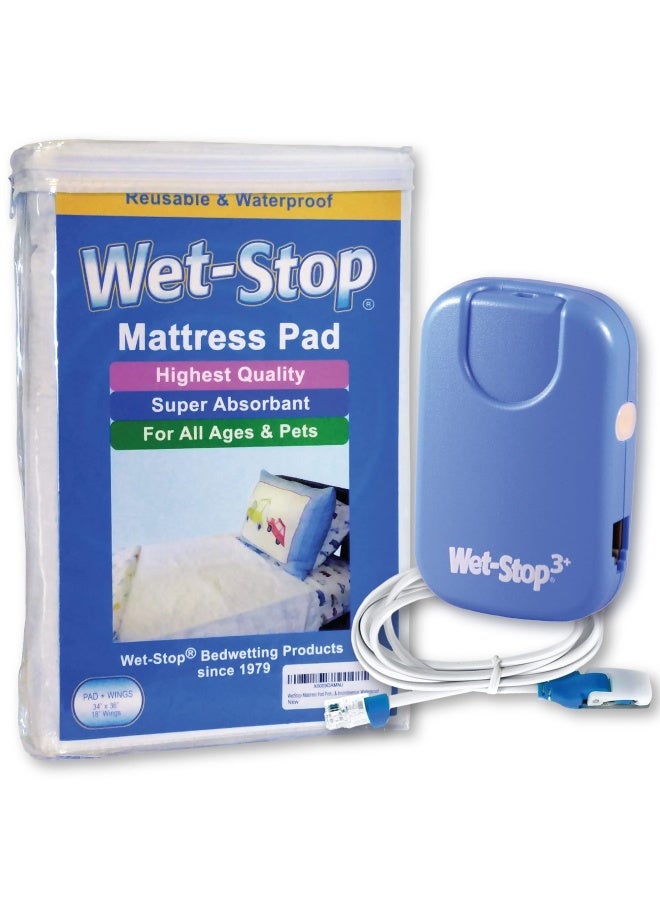 3 Kit Bedwetting Enuresis Alarm With Waterproof Bed Pad For Boys And Girls Curing Bedwetting For Over 35 Years Green