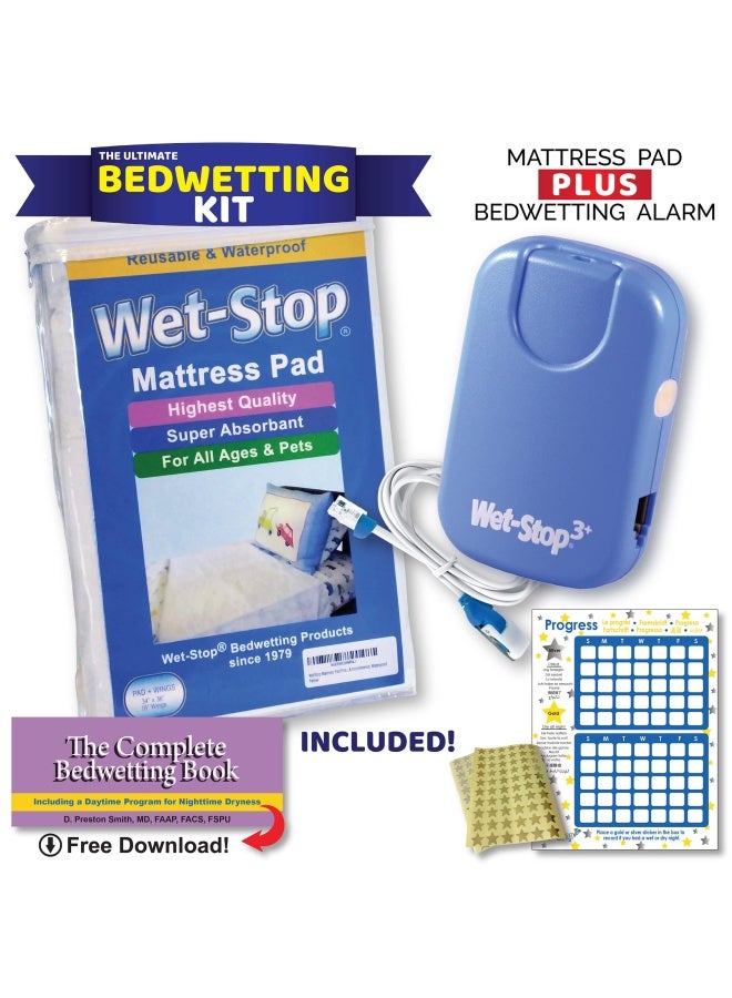 3 Kit Bedwetting Enuresis Alarm With Waterproof Bed Pad For Boys And Girls Curing Bedwetting For Over 35 Years Green