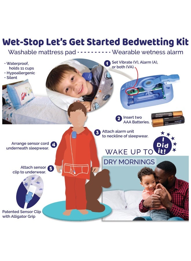 3 Kit Bedwetting Enuresis Alarm With Waterproof Bed Pad For Boys And Girls Curing Bedwetting For Over 35 Years Green