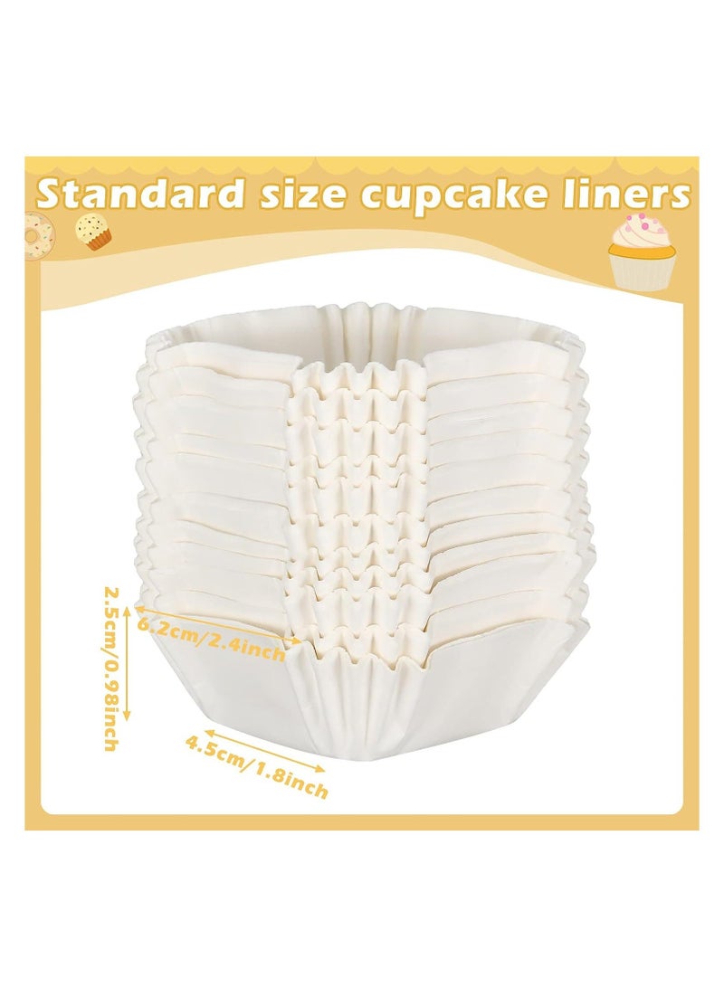 Square Cupcake Liners White, Square Disposable Baking Cups for Baking, No Smells Cupcake Wrappers for Wedding Birthday Party, 1000 Pcs