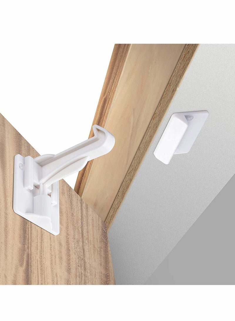 Upgraded Invisible Baby Proofing Cabinet Latch Locks 10 Pack