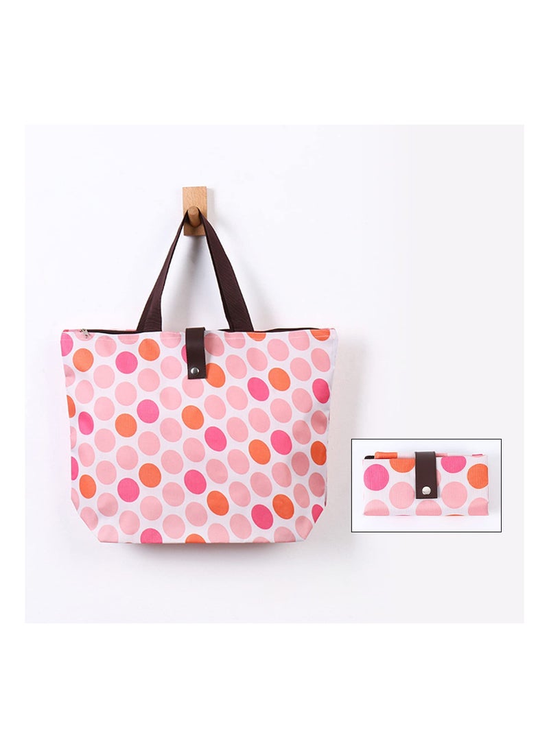 2 Pack Portable Reusable Grocery Bags, Folding Tote Shopping Bag fits in Pocket, Washable Waterproof Tote Bags Shoulder Bags