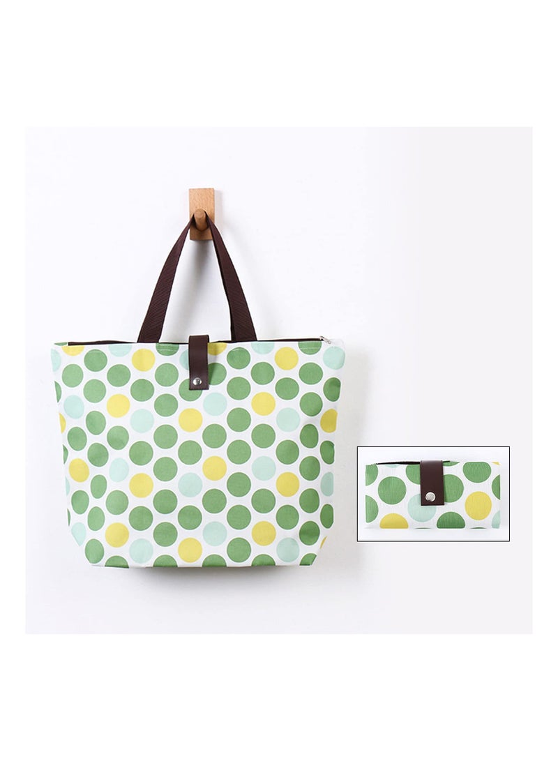 2 Pack Portable Reusable Grocery Bags, Folding Tote Shopping Bag fits in Pocket, Washable Waterproof Tote Bags Shoulder Bags