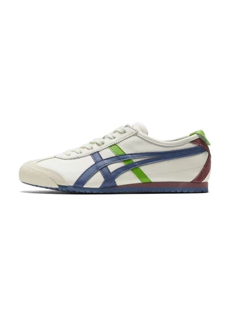 Men and Women Mexico 66 Shoes White/Blue/Green