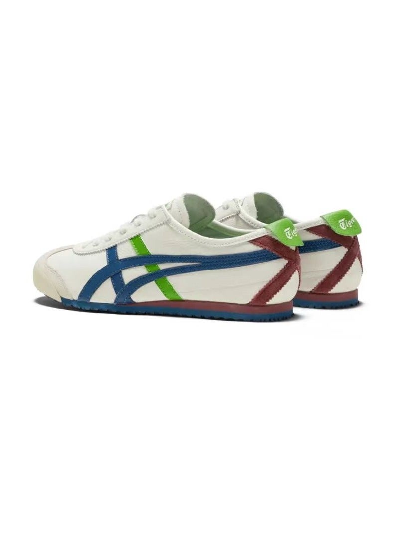 Men and Women Mexico 66 Shoes White/Blue/Green