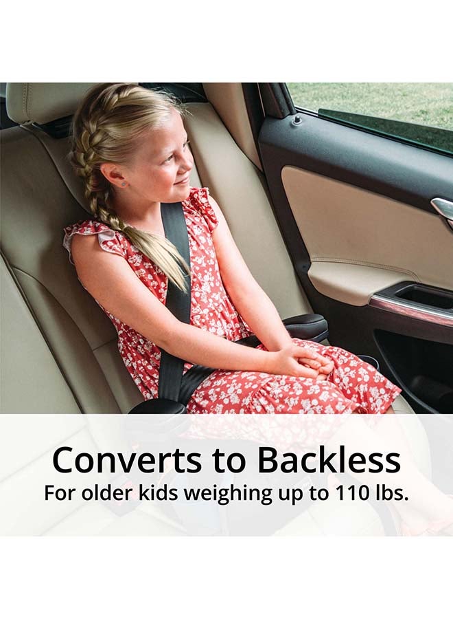 Kidfit Cleartex Plus 2-In-1 Belt-Positioning Booster Car Seat, Obsidian