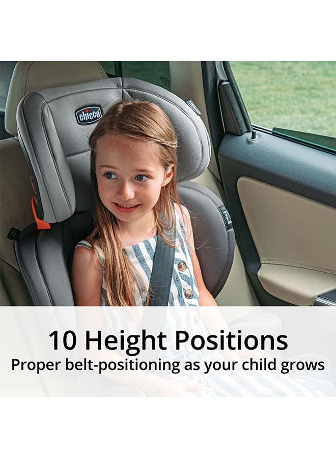 Kidfit Cleartex Plus 2-In-1 Belt-Positioning Booster Car Seat, Obsidian