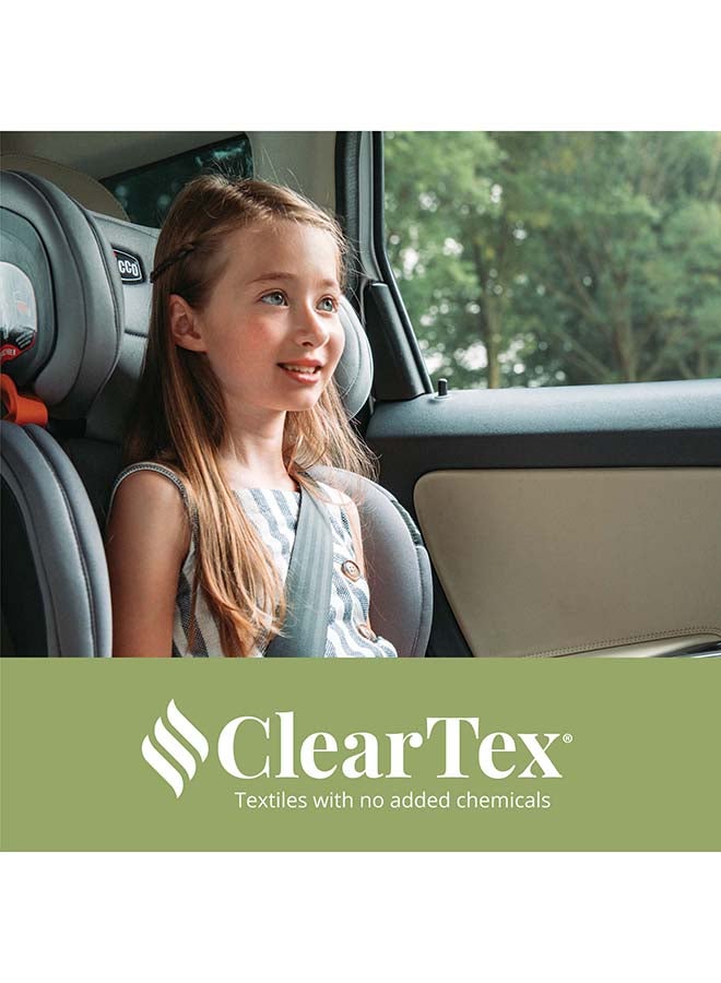 Kidfit Cleartex Plus 2-In-1 Belt-Positioning Booster Car Seat, Obsidian
