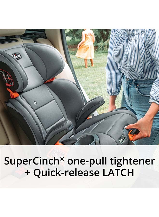 Kidfit Cleartex Plus 2-In-1 Belt-Positioning Booster Car Seat, Obsidian