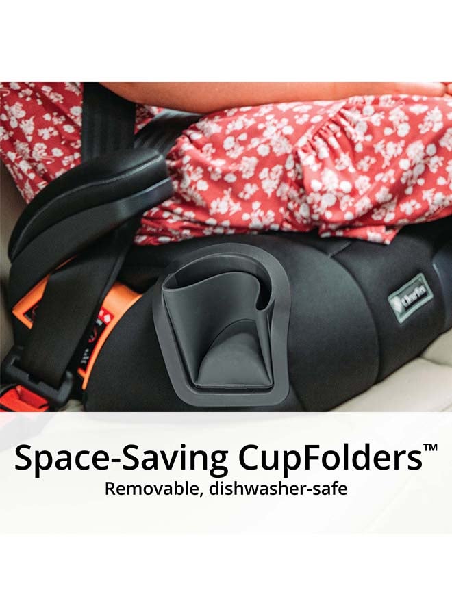 Kidfit Cleartex Plus 2-In-1 Belt-Positioning Booster Car Seat, Obsidian