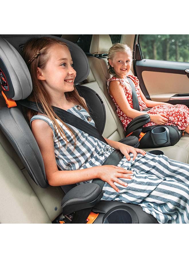 Kidfit Cleartex Plus 2-In-1 Belt-Positioning Booster Car Seat, Obsidian