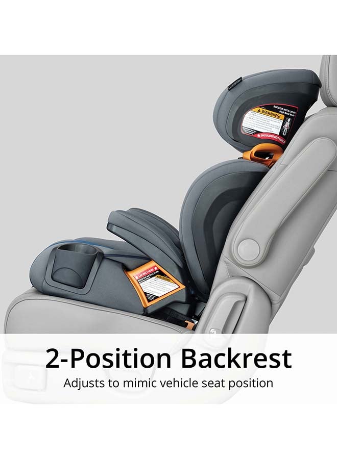 Kidfit Cleartex Plus 2-In-1 Belt-Positioning Booster Car Seat, Obsidian