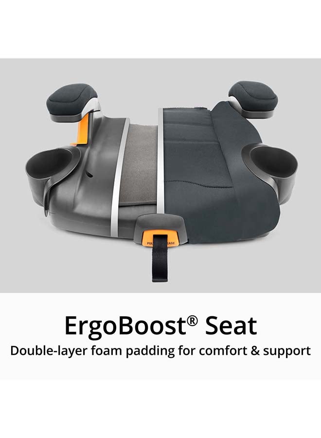 Kidfit Cleartex Plus 2-In-1 Belt-Positioning Booster Car Seat, Obsidian