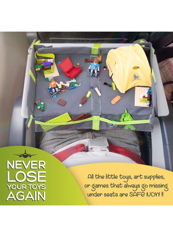 Ha&Da Foldable Kids Travel Tray For Plane Travel Activities And Games V2 Use On Airplane Train Tray Table.