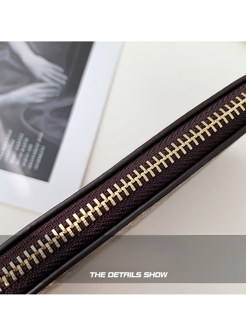 Pure color coin purse with zipper, high-quality leather, strong and durable. Lightweight and three-dimensional, stylish and simple. Large capacity, delicate and durable. Multi-card design,easy to use.