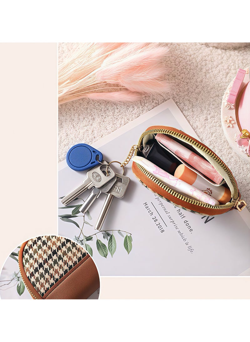 coin purse with zipper, high-quality leather, strong and durable. Lightweight and three-dimensional, stylish and simple. Large capacity, delicate and durable. Multi-card design,easy to use.