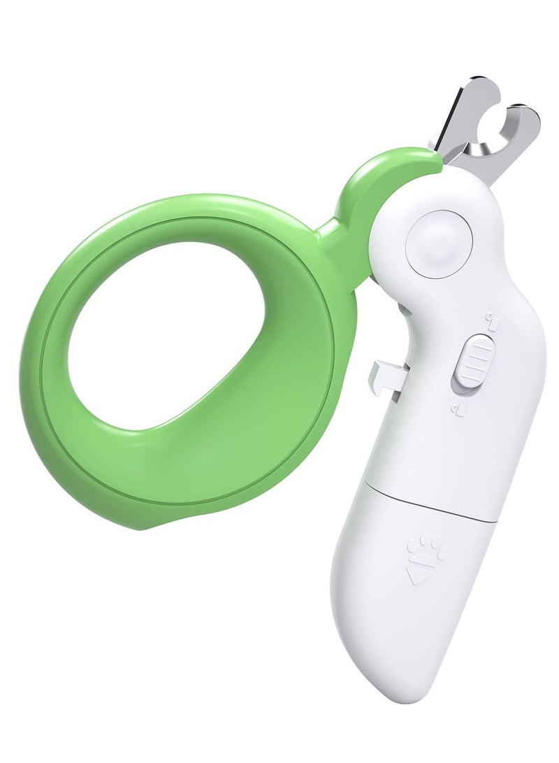 Dog Cat Pet Nail Clippers,Pet Nail Clipper with Two-Speed Ultra Bright LED Light for Nail Bloodline to Preventing Over Cutting, With Hidden Nail File
