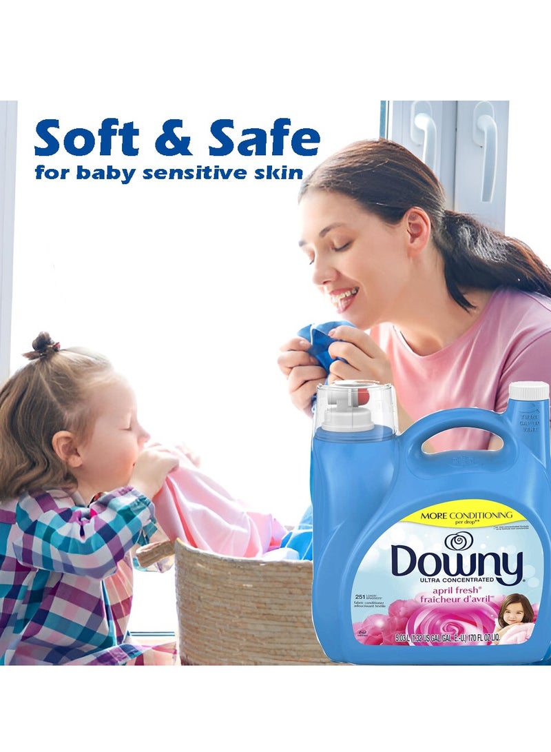 Ultra Concentrated Fabric Softener And Conditioner  With April Fresh sent for Sensitive Skin 251 Loads 5.03L