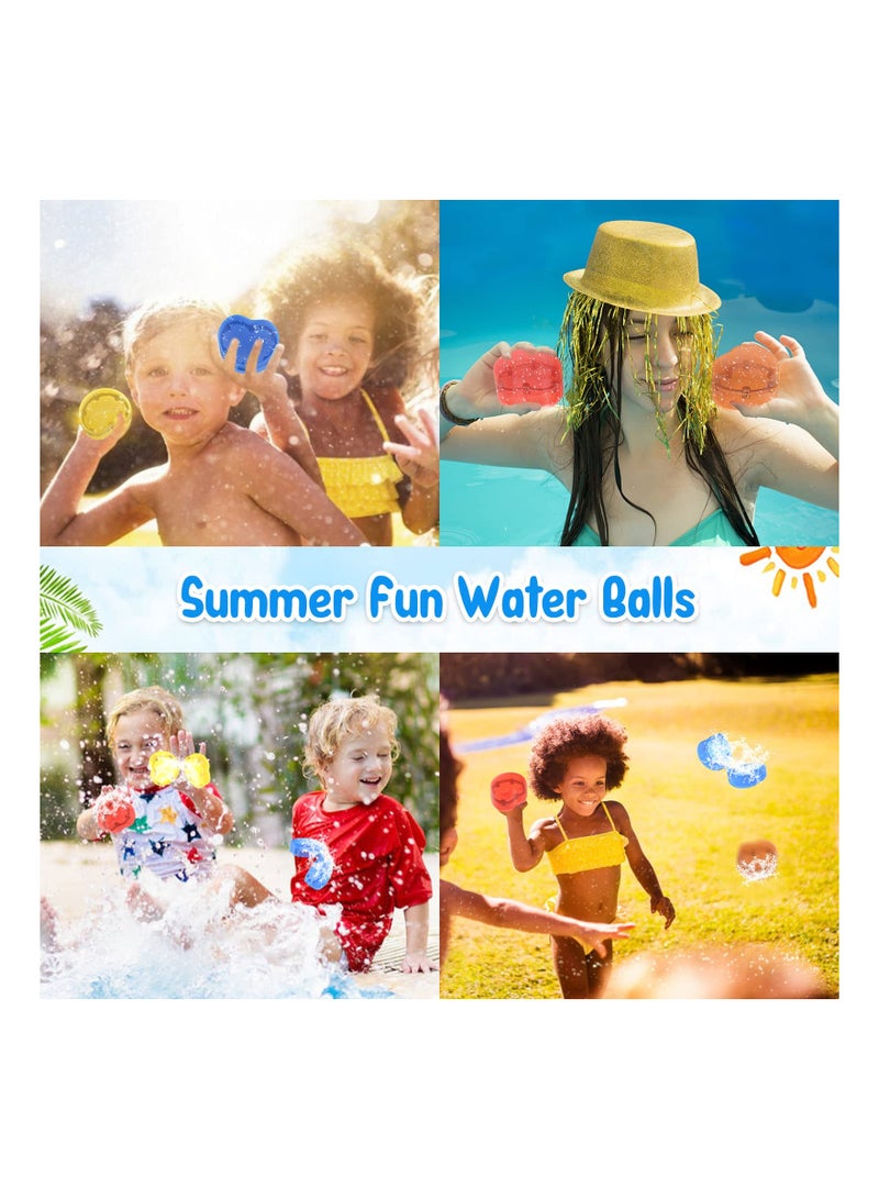 4 Pieces Self Sealing Water Balloons Pool Water Bomb Splash Ball Reusable Magnetic Water Balloons for Swimming Party Beach Party Kindergarten Events Family Party