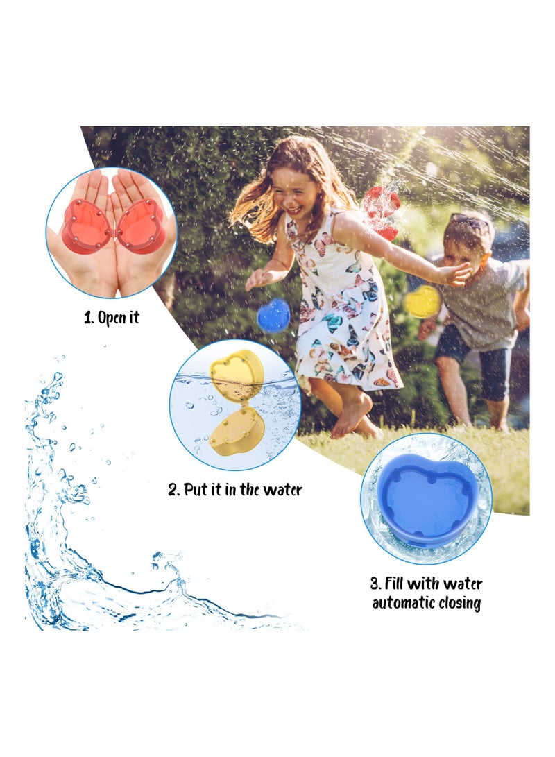 4 Pieces Self Sealing Water Balloons Pool Water Bomb Splash Ball Reusable Magnetic Water Balloons for Swimming Party Beach Party Kindergarten Events Family Party