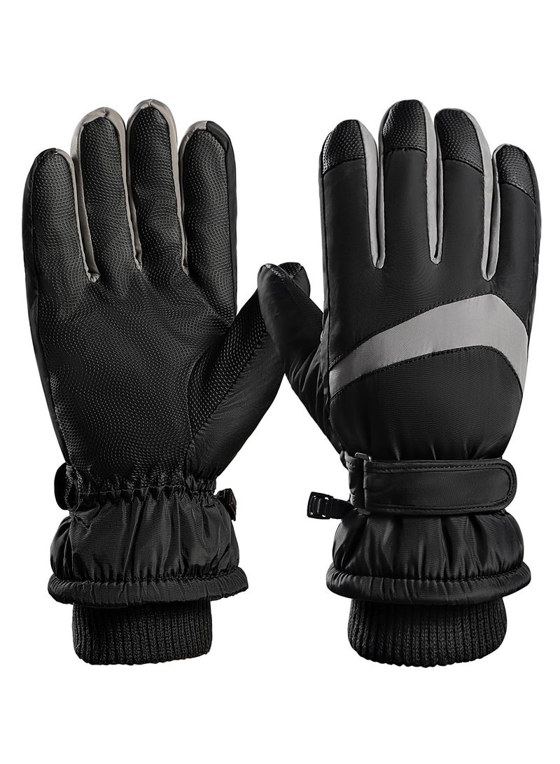Winter Gloves for Men Women - Wool Fleece Liner Touchscreen Gloves, Thermal Warm Winter Gloves for Cold Weather