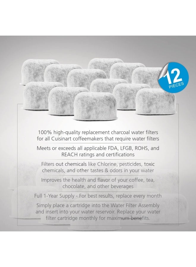 Housewares Solutions Housew Pack Of 12 Replacement Charcoal Water Filters For  Coffee Machines