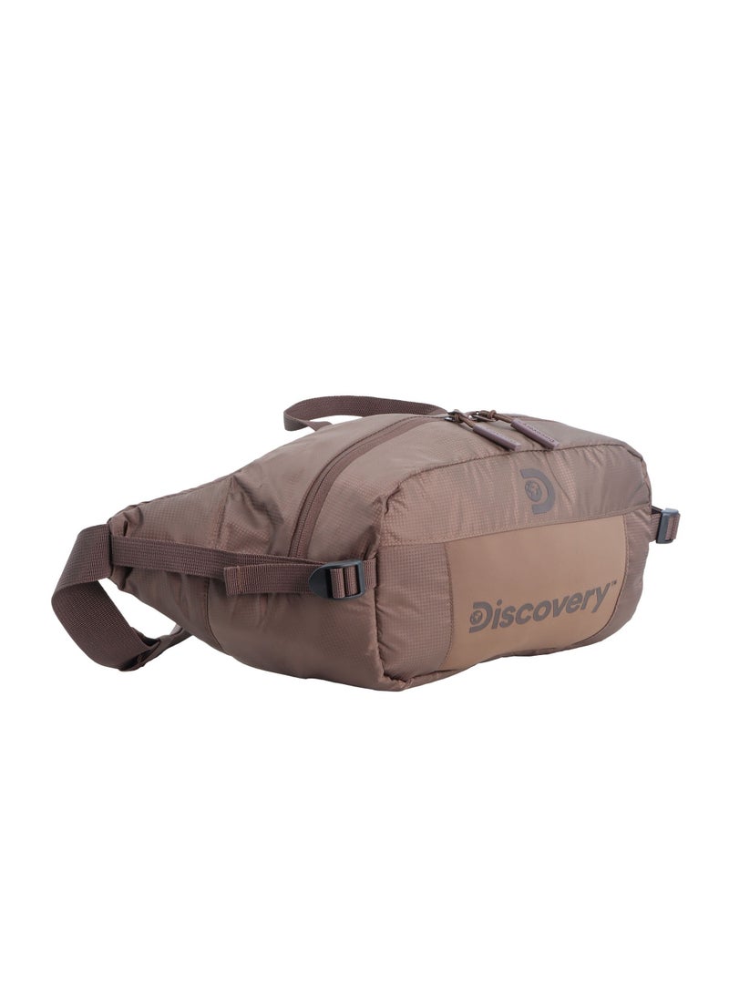 Discovery Outdoor Waist Bag Brown, Durable Lightweight Water Resistant RFID pocket, Men Women Hip Bag/Belt Bag/ Crossbody Bag for Travel Adventure Camping Trekking Hiking