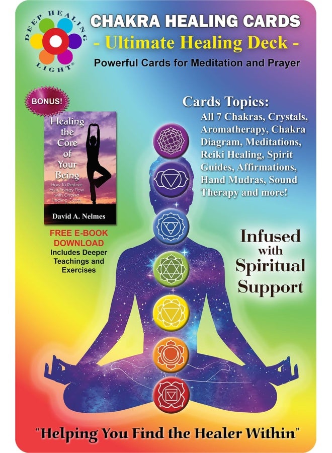 Deck Of 14 Chakra Healing Cards Includes Affirmations Guided Meditation Stones And Crystals Info Spirit Guides Symbols Aromatherapy Quick Reference Cards Reiki Energy Seven Chakras