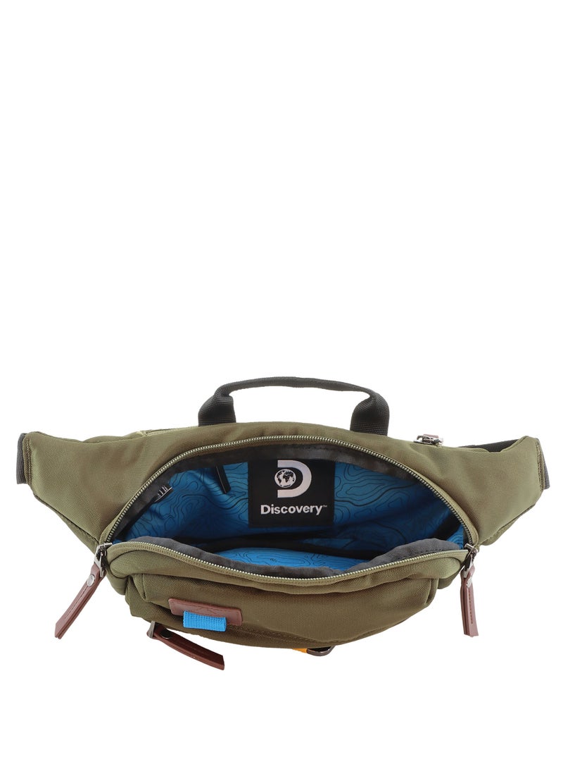 Discovery ICON  Waist Bag Khaki, Hip Bag With Adjustable Strap, RFID Pocket, Suitable For Travel, Outdoors, Gym, Hiking For Men And Women