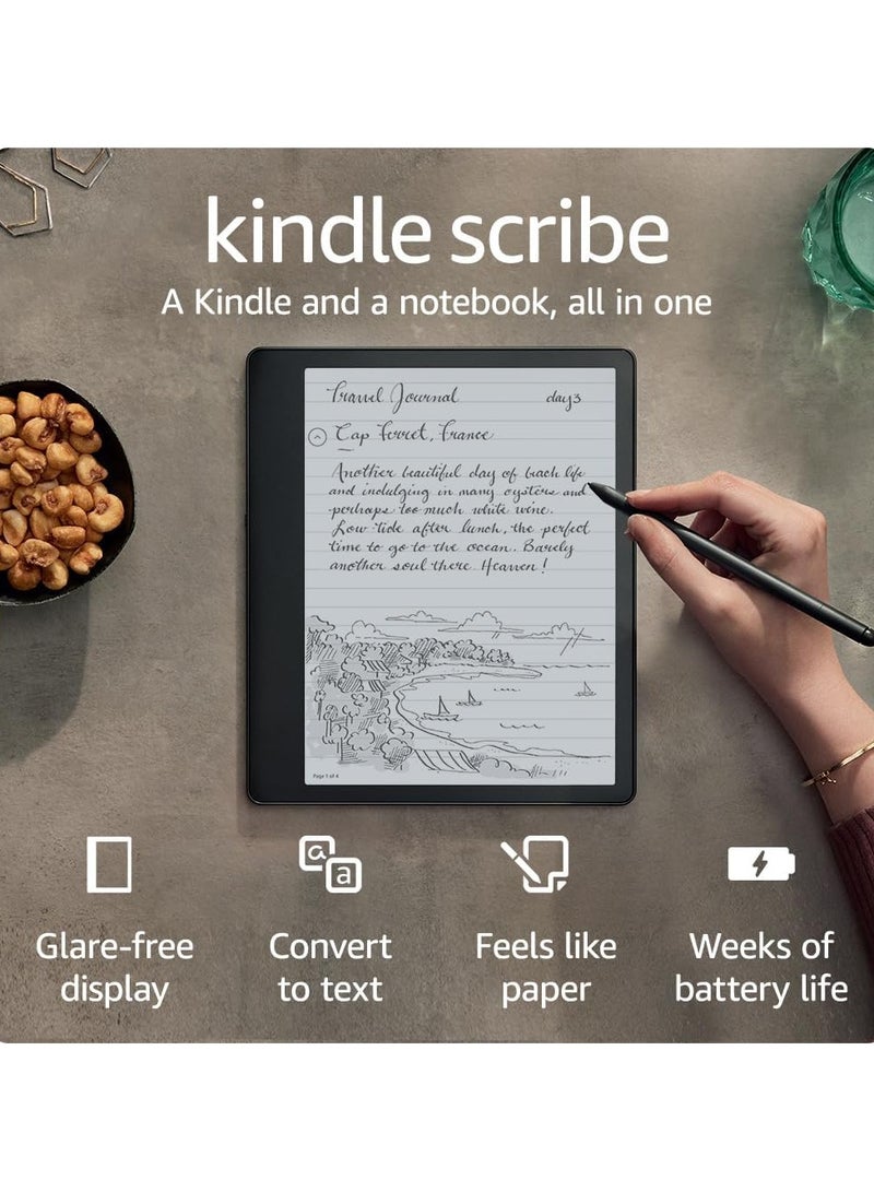 Kindle Scribe 64 GB - 10.2” 300 ppi Paperwhite Display, Convert Notes To Text & Share, Includes pp Premium Pen