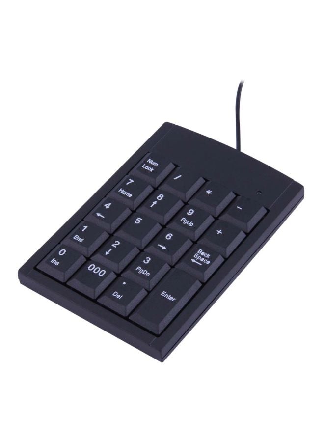 USB Wired Numeric Keyboard Adapter Black