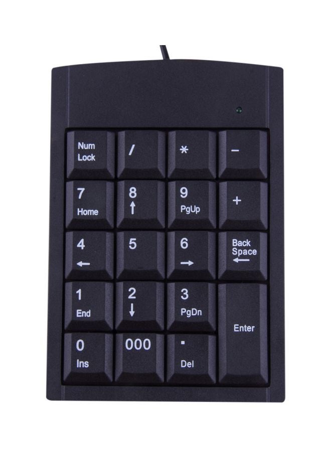 USB Wired Numeric Keyboard Adapter Black